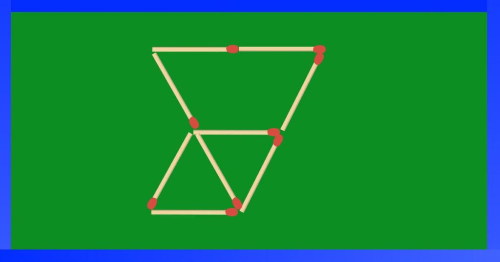 매치스틱 퍼즐 성냥개비 도형 문제 정답 정삼각형 3개 만들기